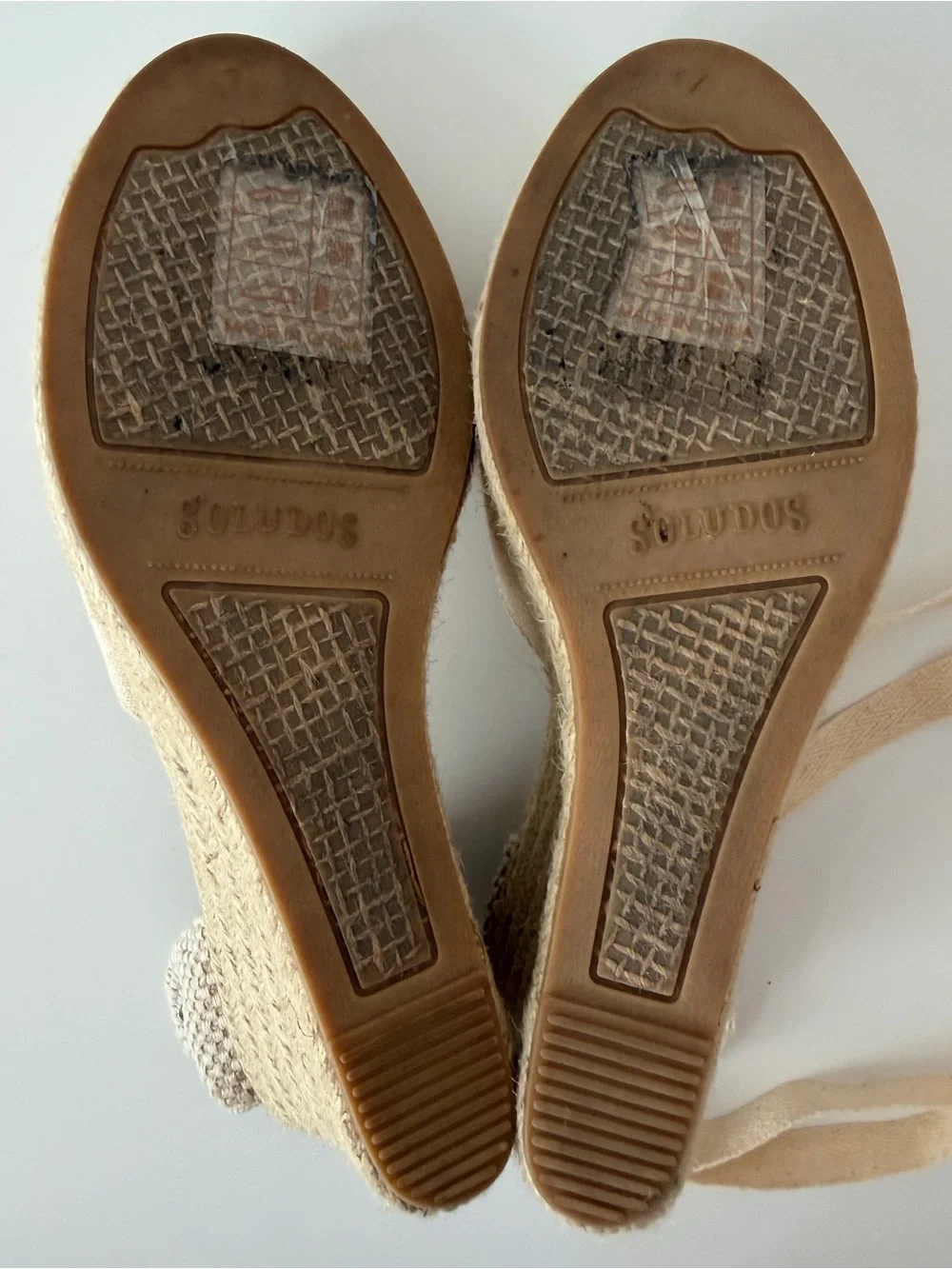 Soludos The Marseille Wedge Espadrille in La Concha Ivory, Size 7